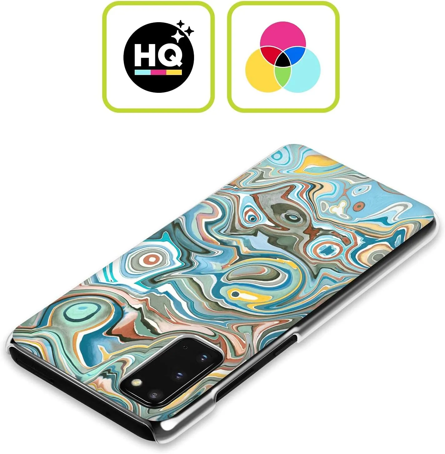 Head Case Designs Officially Licensed Ninola Blue Mineral Agates Abstract 3 Hard Back Case Compatible with Samsung Galaxy A34 5G