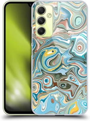 Head Case Designs Officially Licensed Ninola Blue Mineral Agates Abstract 3 Hard Back Case Compatible with Samsung Galaxy A34 5G