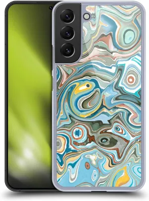 Head Case Designs Officially Licensed Ninola Blue Mineral Agates Abstract 3 Hard Back Case Compatible with Samsung Galaxy S22  5G
