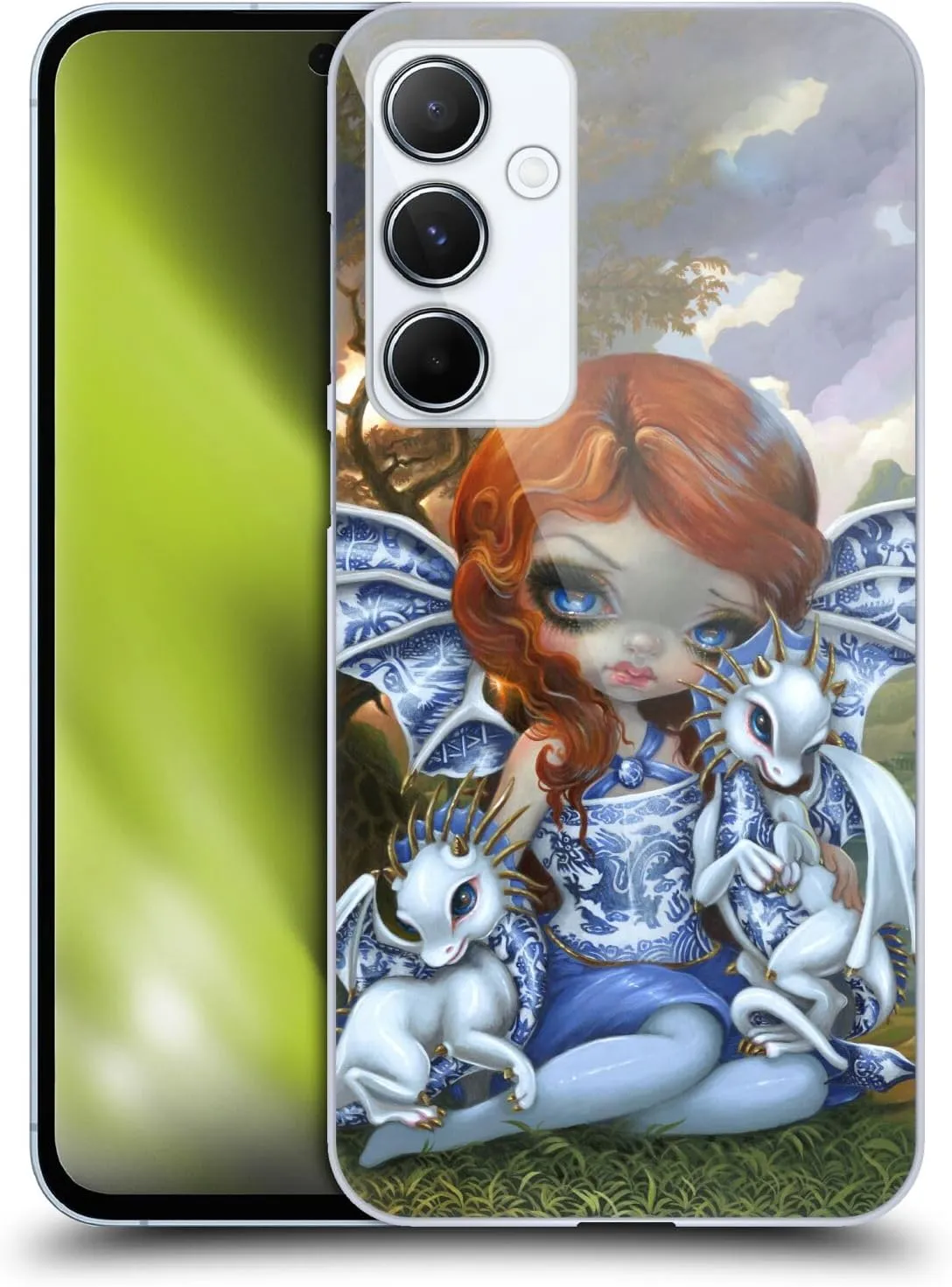 Head Case Designs Officially Licensed Strangeling Blue Willow Fairy Dragon Hard Back Case Compatible with Samsung Galaxy A55 5G