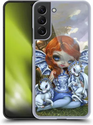 Head Case Designs Officially Licensed Strangeling Blue Willow Fairy Dragon Hard Back Case Compatible with Samsung Galaxy S22  5G