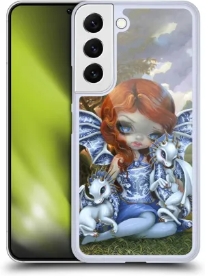 Head Case Designs Officially Licensed Strangeling Blue Willow Fairy Dragon Hard Back Case Compatible with Samsung Galaxy S22 5G