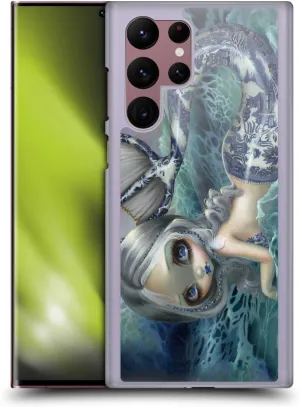 Head Case Designs Officially Licensed Strangeling Blue Willow Tail Mermaid Hard Back Case Compatible with Samsung Galaxy S22 Ultra 5G