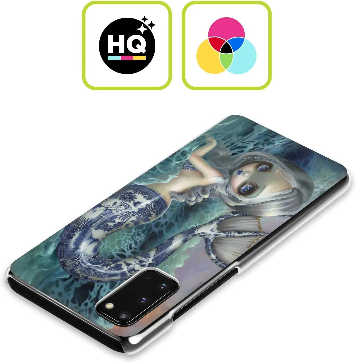 Head Case Designs Officially Licensed Strangeling Blue Willow Tail Mermaid Hard Back Case Compatible with Samsung Galaxy S24 Ultra 5G