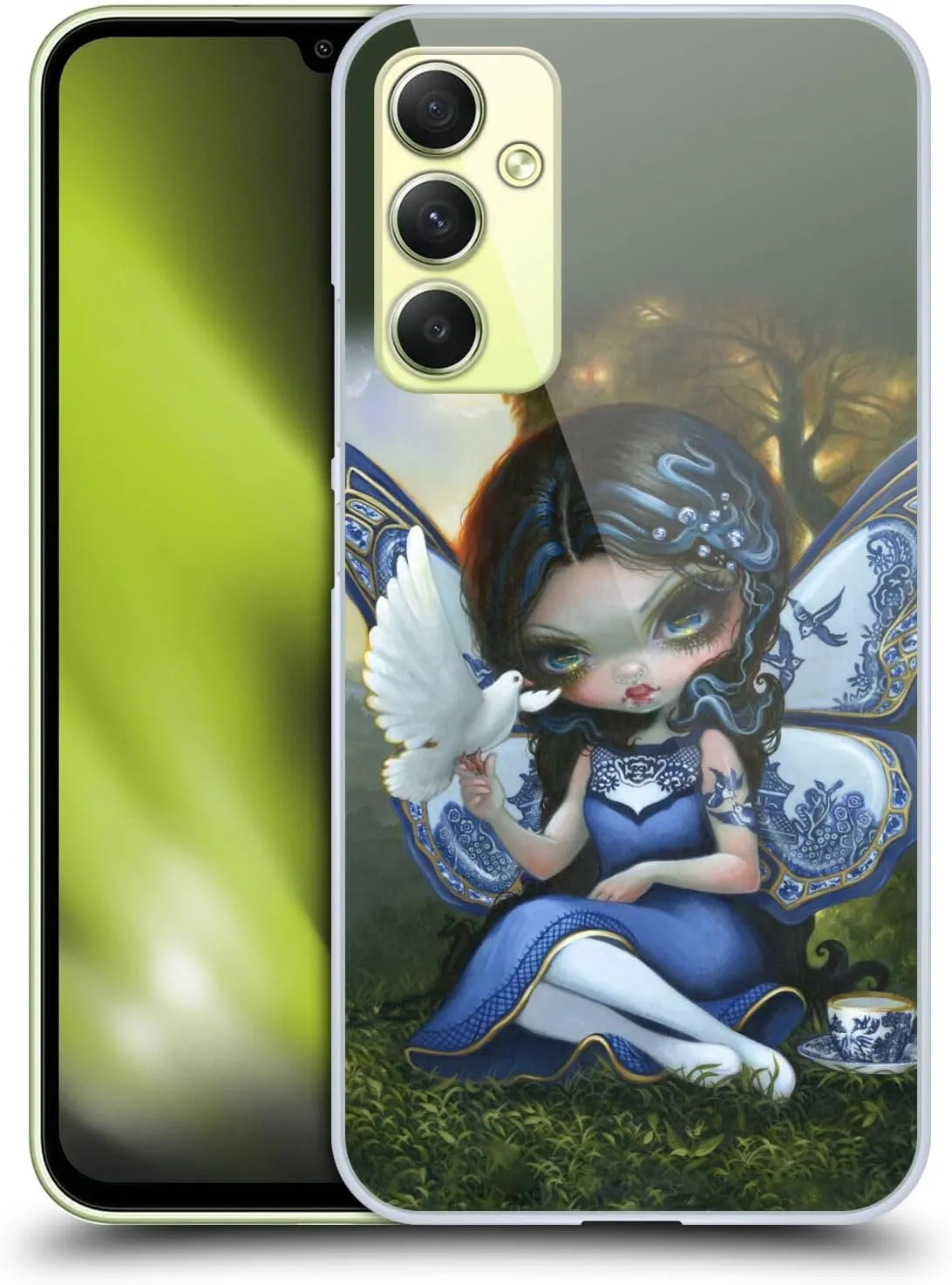 Head Case Designs Officially Licensed Strangeling Blue Willow Wings Fairy Art Hard Back Case Compatible with Samsung Galaxy A34 5G
