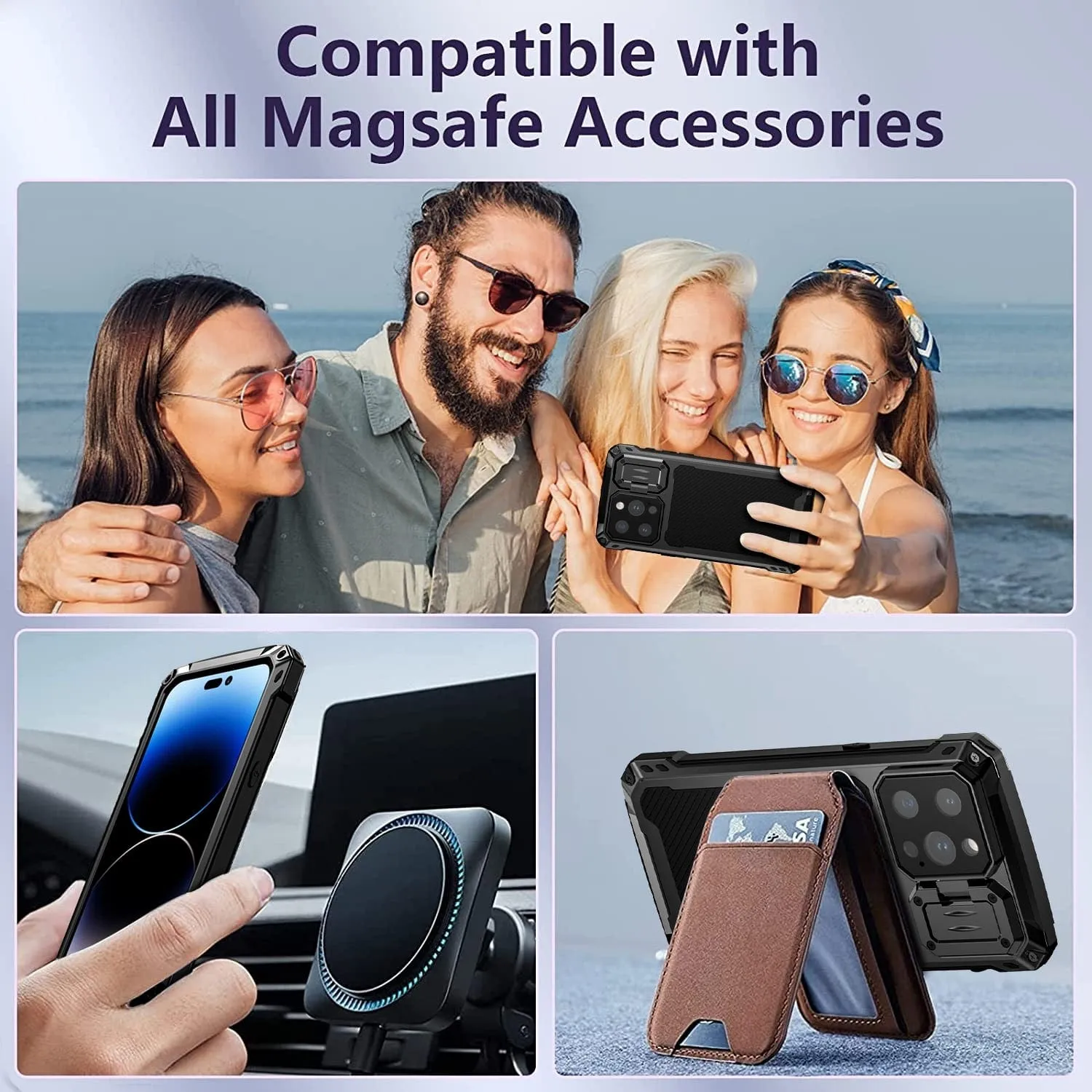 Heavy Duty Phone Case With Magnetic Charging