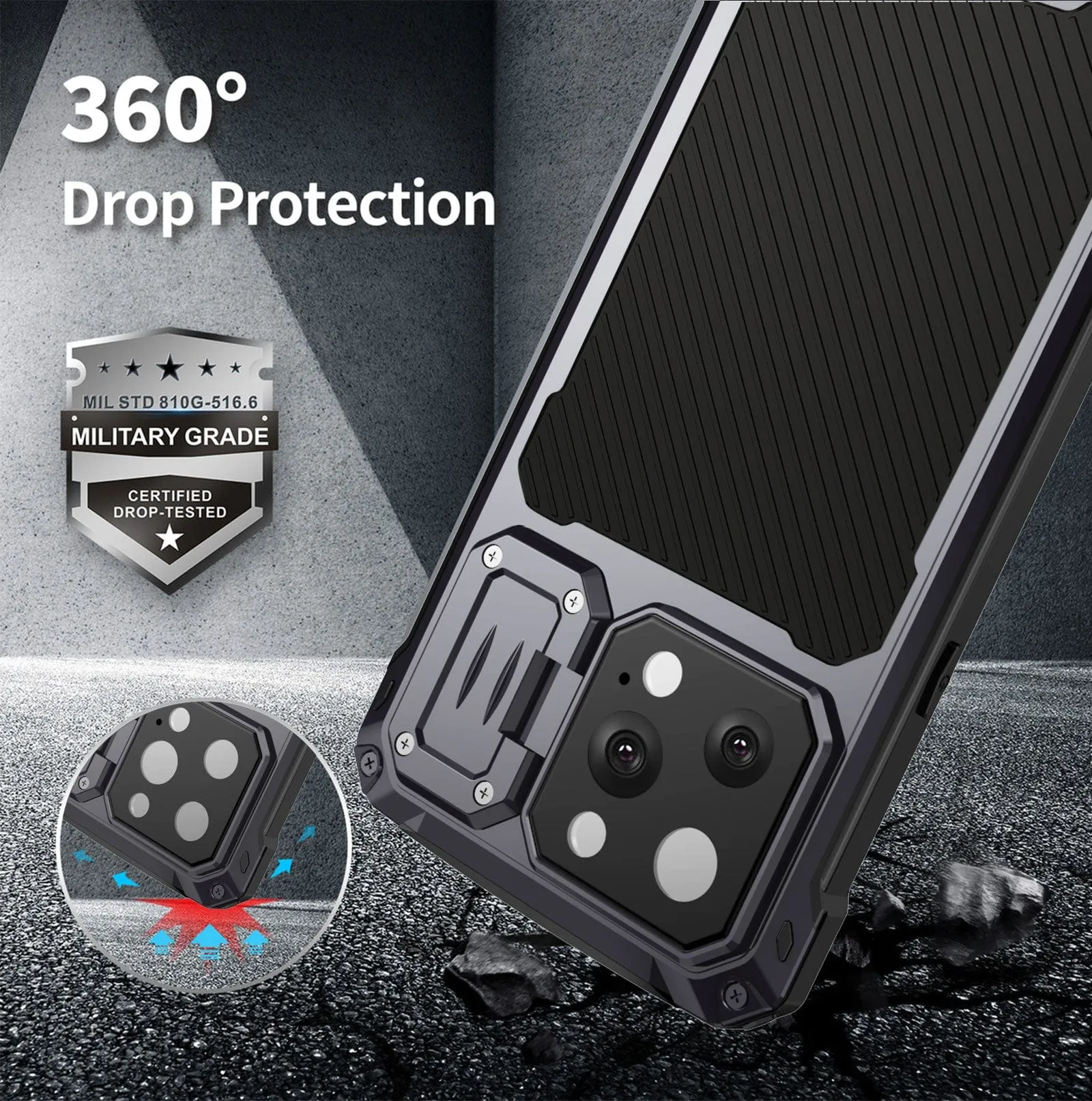 Heavy Duty Phone Case With Magnetic Charging