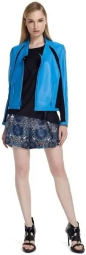 Helmut Lang Reversible Dual Leather Black/Gulf Jacket (M)