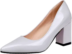 High Heels Black Women's High Heels Light Patent Leather Autumn Shoes Without Laces
