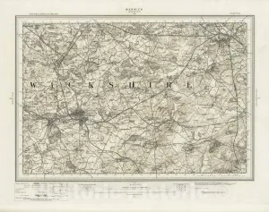 Historic Map : 184 Warwick (Hills) 1899 - Vintage Wall Art - 44in x 35in