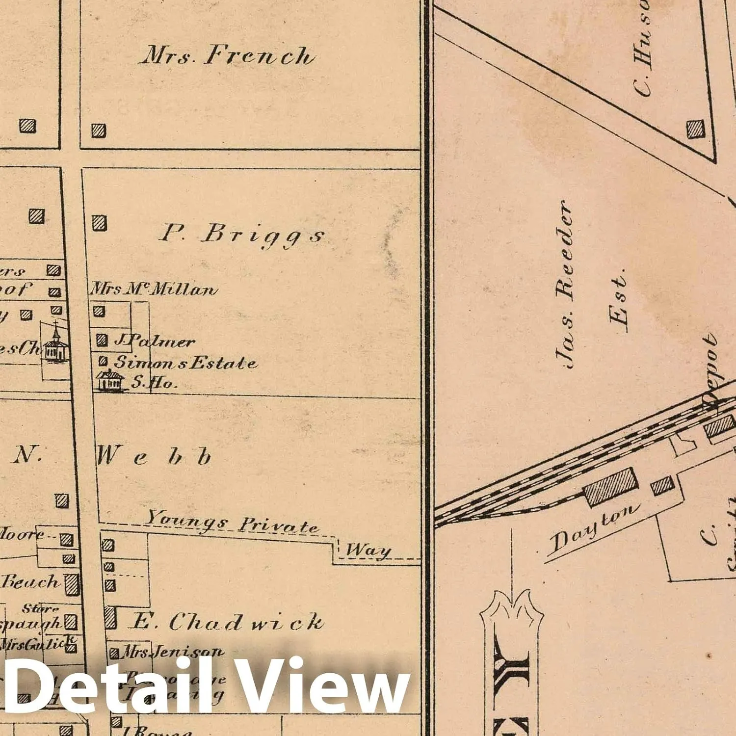 Historic Map : 1876 Eddytown. Starkey. Rock Stream, Yates County, New York. - Vintage Wall Art - 20in x 24in