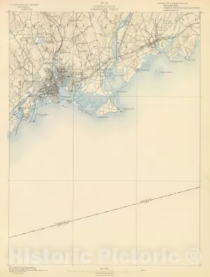 Historic Map : 1893 33. Bridgeport Sheet. - Vintage Wall Art - 34in x 44in