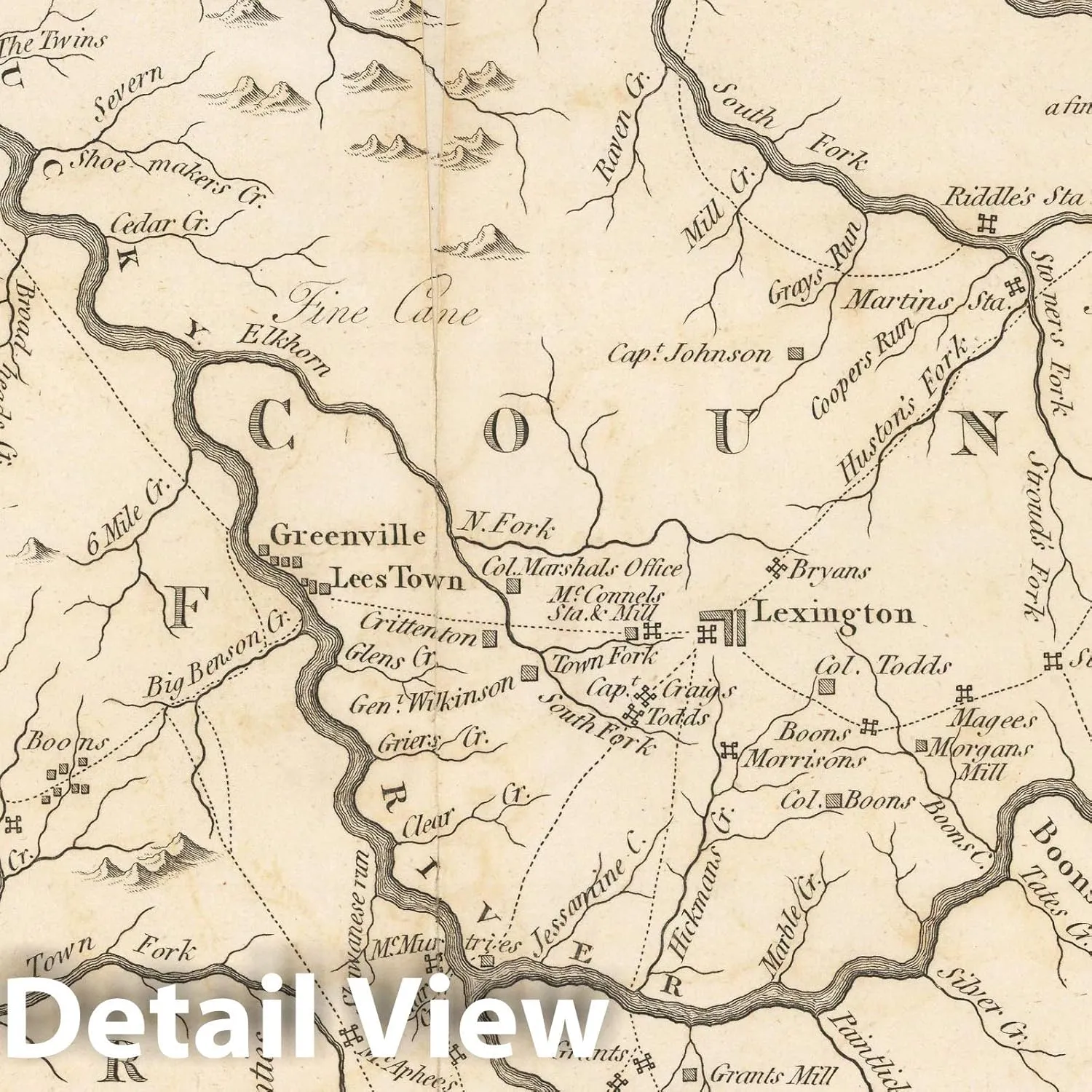Historic Map - A Map of Kentucky, 1793, John Filson v2 41in x 44in