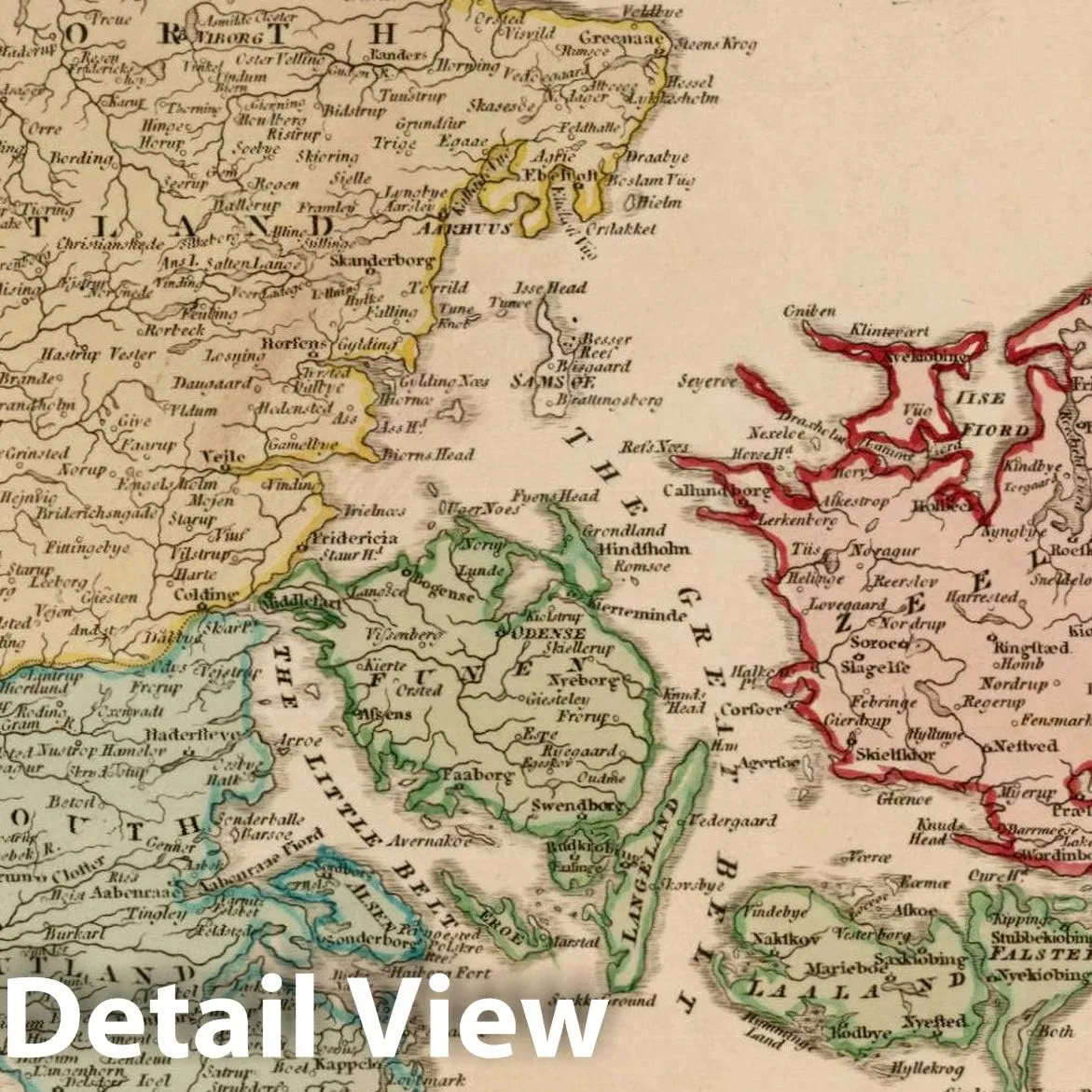 Historic Map : A New Map of Denmark and Holstein, 1794, Robert Wilkinson, Vintage Wall Art : 44in x 55in