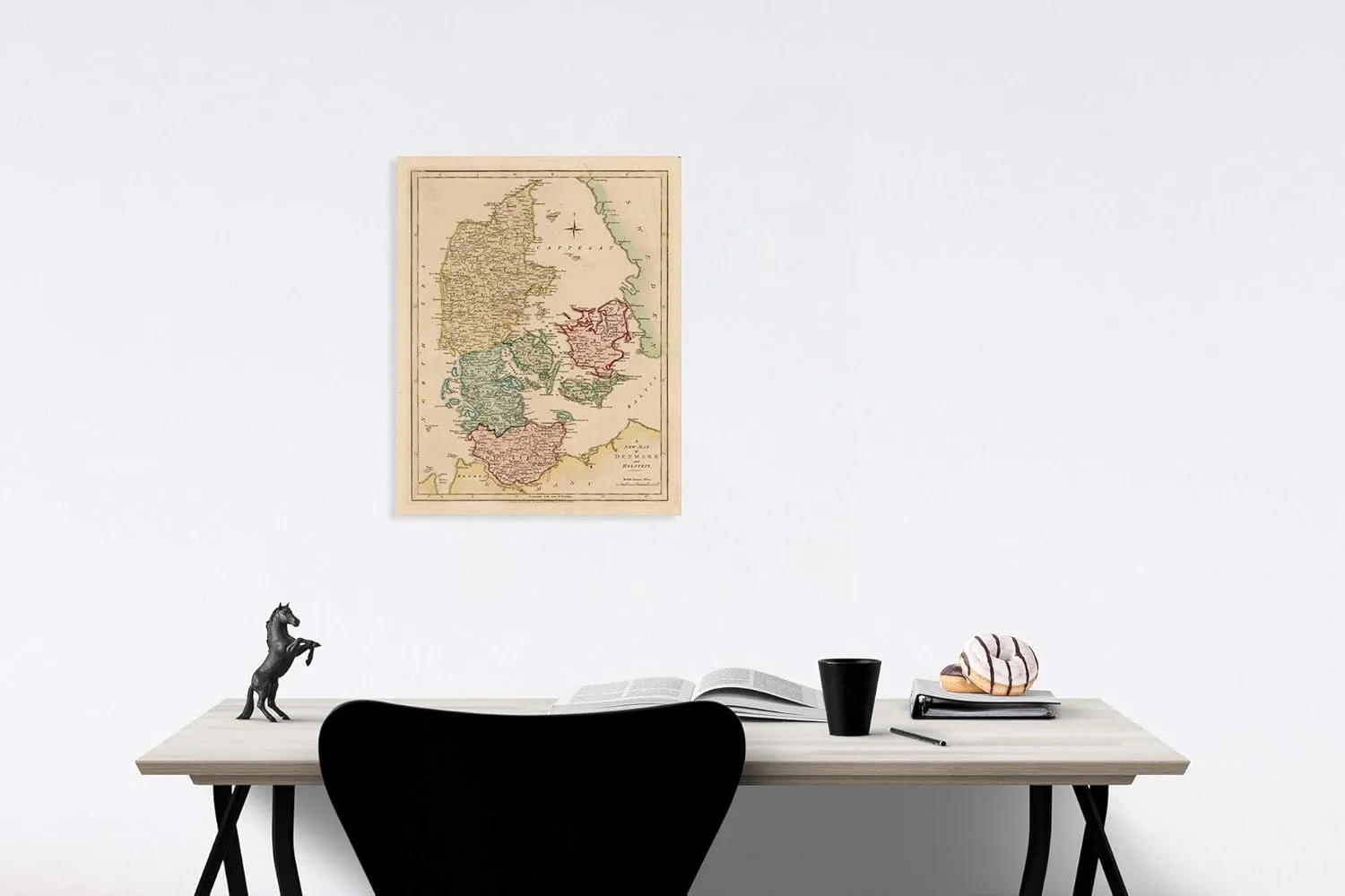 Historic Map : A New Map of Denmark and Holstein, 1794, Robert Wilkinson, Vintage Wall Art : 44in x 55in