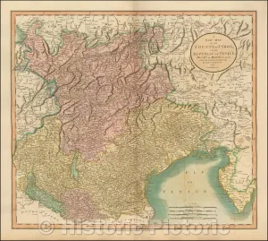 Historic Map - A New Map of The County of Tyrol, and The Republic of Venice; Duchy of Mantua, 1799, John Cary v2 36in x 32in