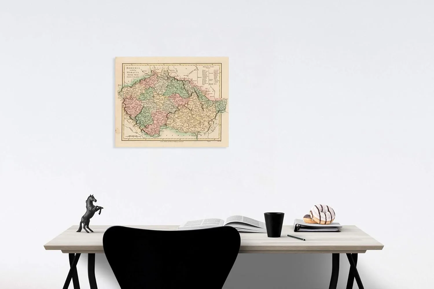 Historic Map : Bohemia Including Moravia Austrian Silesia Eger & Glatz, 1800, Robert Wilkinson, Vintage Wall Art : 55in x 44in