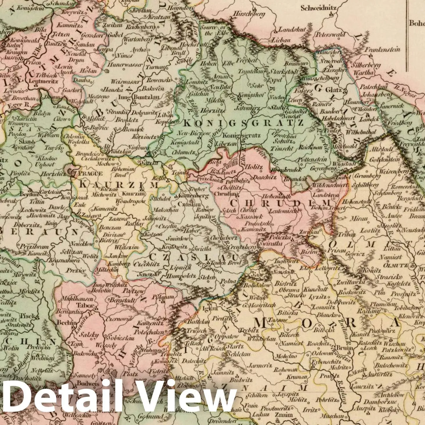 Historic Map : Bohemia Including Moravia Austrian Silesia Eger & Glatz, 1800, Robert Wilkinson, Vintage Wall Art : 55in x 44in