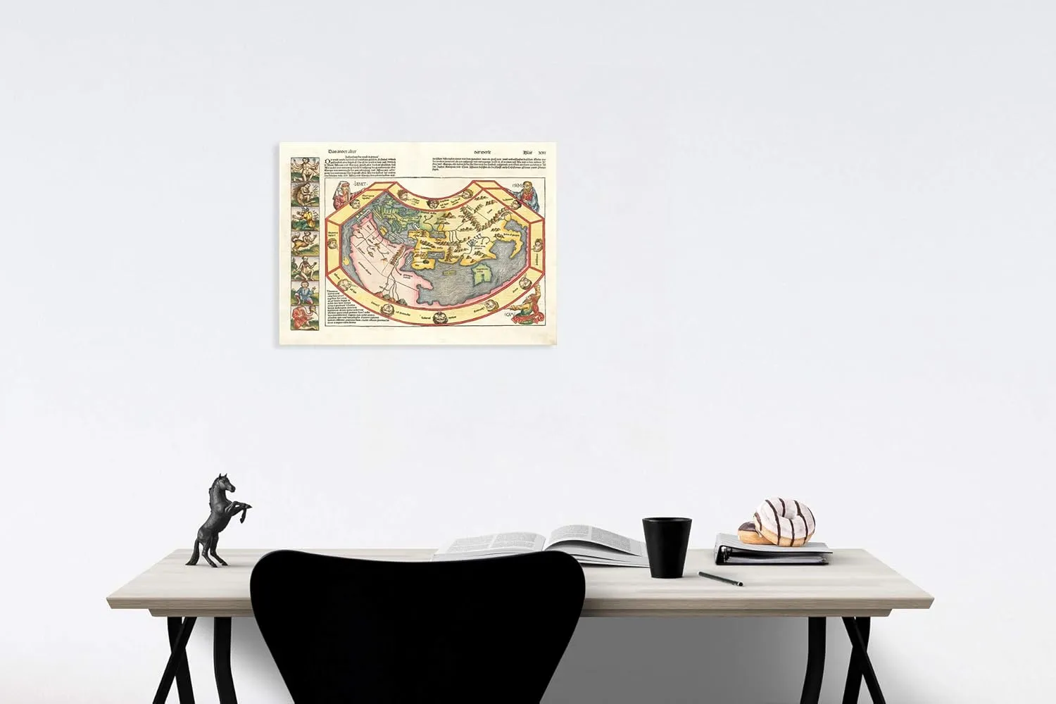 Historic Map : Das Ander Alter der Werlt, 1493, Hartmann Schedel, v1, Vintage Wall Art : 24in x 18in