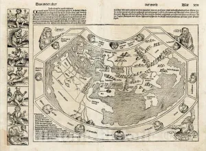 Historic Map : Das Ander Alter der Werlt, 1493, Hartmann Schedel, v2, Vintage Wall Art : 24in x 18in