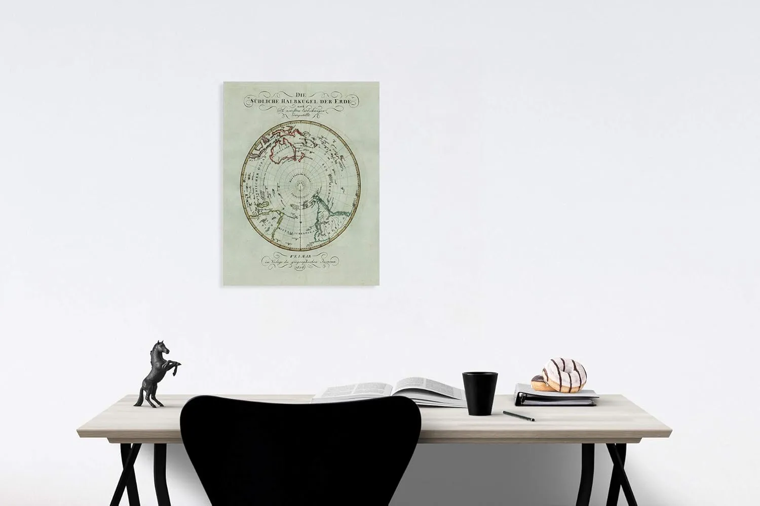 Historic Map : Die Sudliche Halbkugel Der Erde nach den neuesten Entdeckungen Dargestellt, 186, 1806, Weimar Geographische Institut, Vintage Wall Art : 18in x 24in