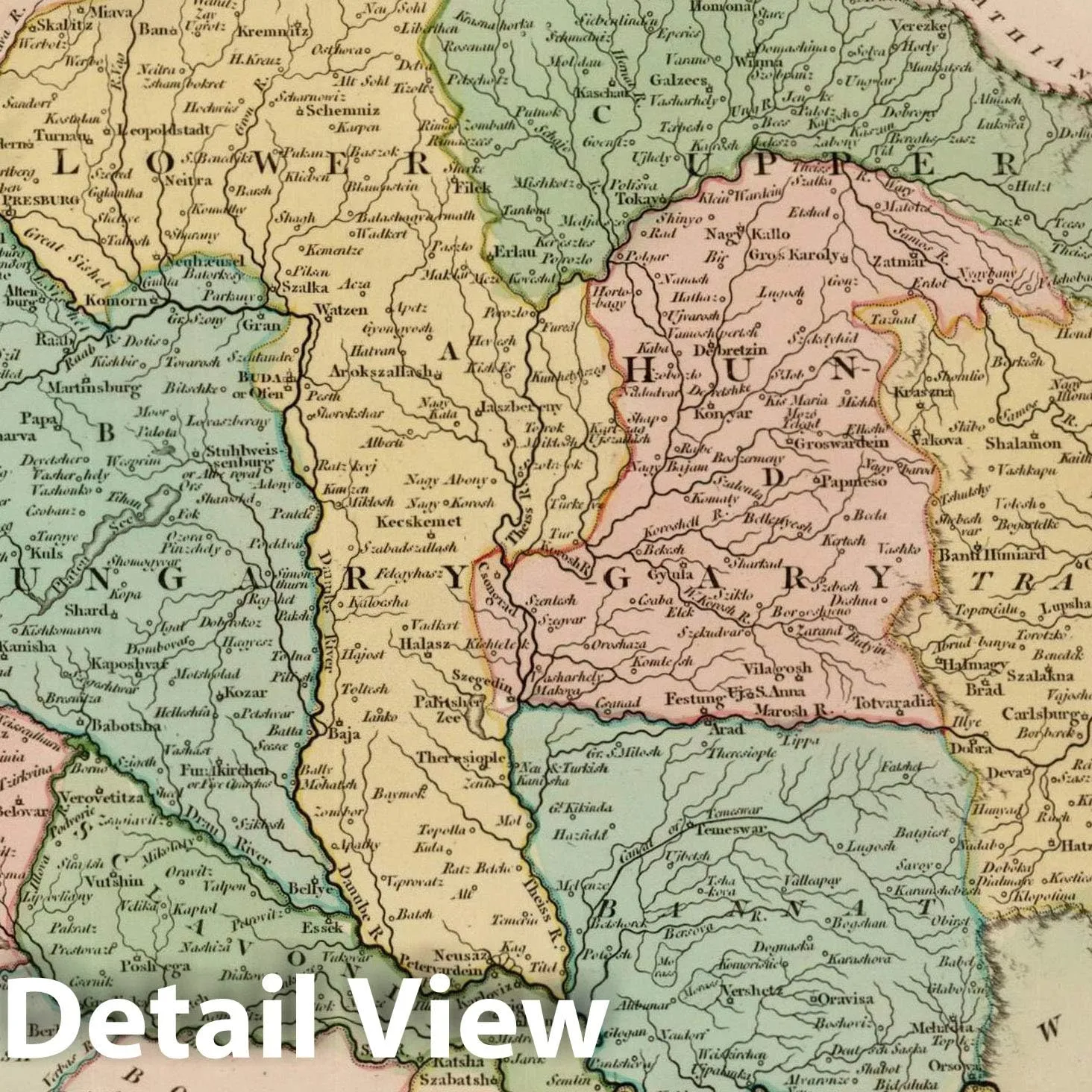 Historic Map : Hungary and Transilvania Drawn from The Latest Authorities, 1806, Robert Wilkinson, Vintage Wall Art : 55in x 44in