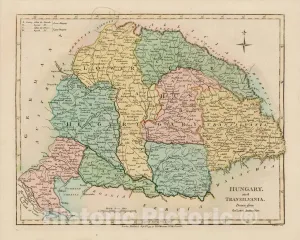 Historic Map : Hungary and Transilvania Drawn from The Latest Authorities, 1806, Robert Wilkinson, Vintage Wall Art : 55in x 44in