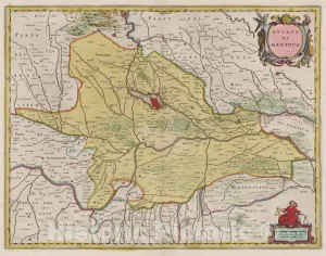 Historic Map : Italy, Mantua Region (Italy) Atlas Maior Sive Cosmographia Blaviana, Ducato Di Mantova, 1665 Atlas, Vintage Wall Art : 24in x 18in
