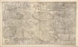 Historic Map - La Descrittione Della Prima Parte Dell' Asia Con i Nomi antichi & moderni Di Jacopo Gastaldi Piemontese comografo, 1561, Giacomo Gastaldi - Vintage Wall Art 73in x 44in