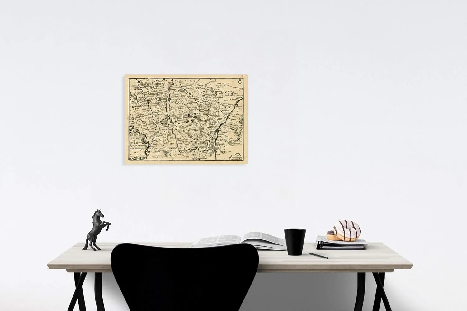 Historic Map : Les Duchez, De Lorraine, et de Bar, et Les Evechez de Metz, Toul, et Verdune, 175, 1705, Nicolas de Fer, Vintage Wall Art : 24in x 16in