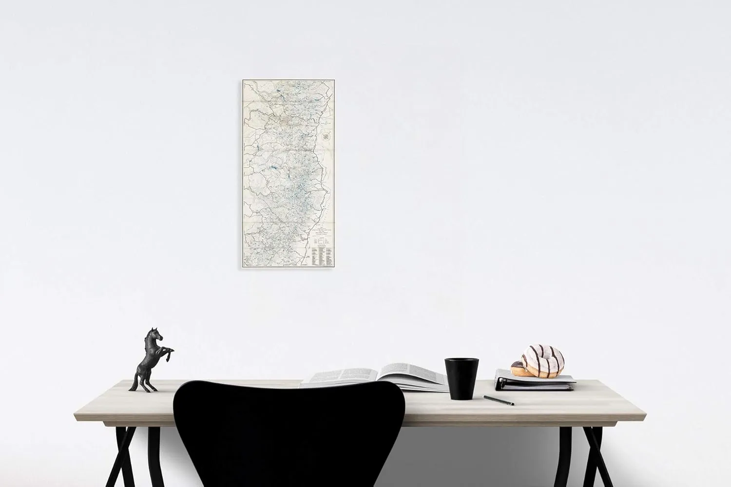 Historic Map - Map Prepared for Use with Guide to The John Muir Trail and The High Sierra Region, 1934, Sierra Club - Vintage Wall Art 24in x 51in
