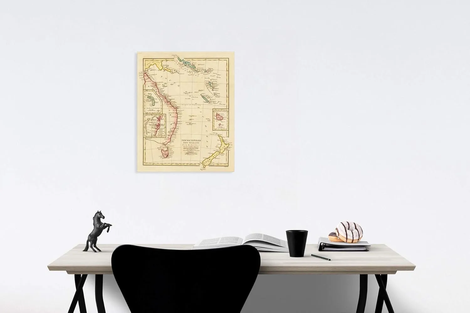 Historic Map : New South Wales, New Zealand, New Hebrides and The Islands Adjacent, 1808, Robert Wilkinson, v2, Vintage Wall Art : 44in x 55in