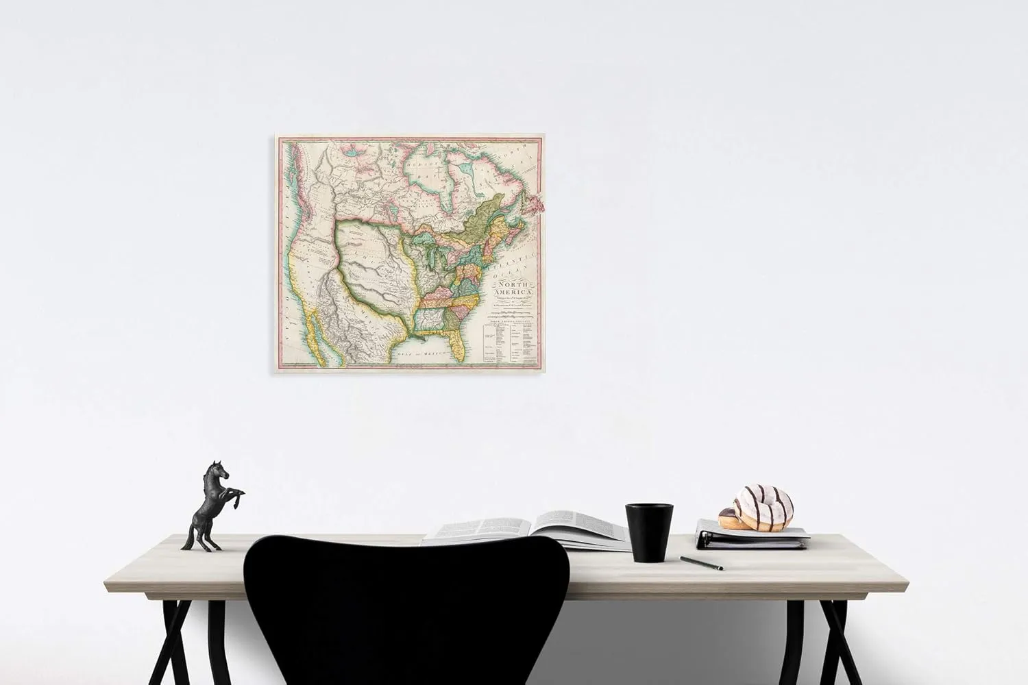 Historic Map : North America, 1804 (The First Map to Illustrate The Louisiana Purchase), 1804, Robert Wilkinson, Vintage Wall Art : 44in x 38in