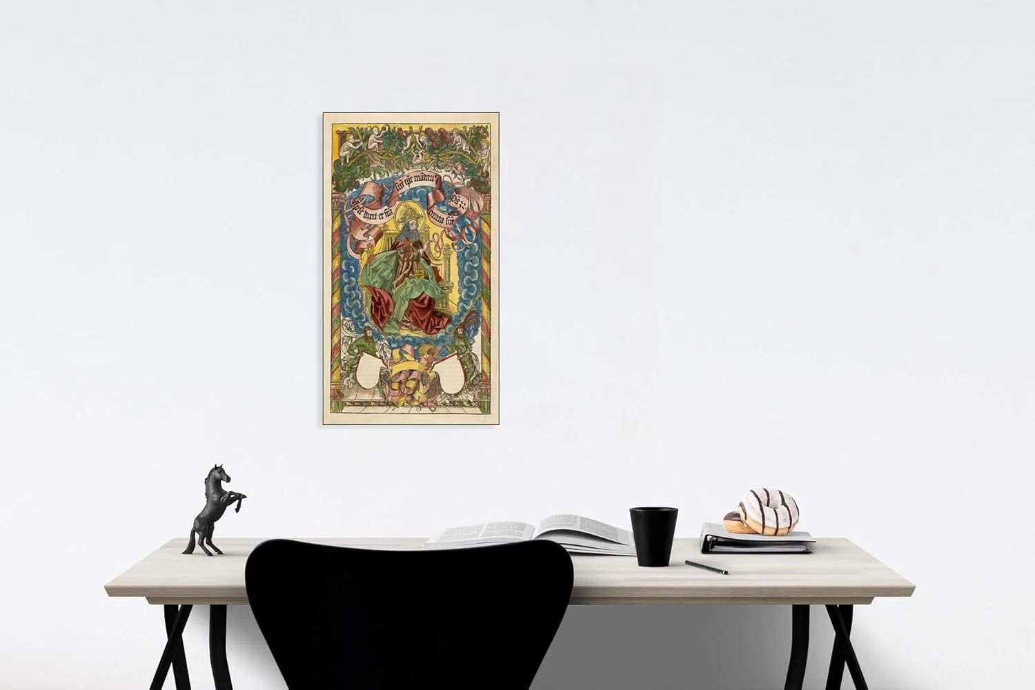 Historic Map - The First Illustrated Leaf of The 'Nuremberg Chronicle' Depicting The Lord, 1493, Hartmann Schedel - Vintage Wall Art 24in x 36in