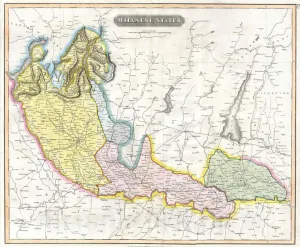 Historic Map : The Milanese States Milan, Mantua, Alto Po, Italy, Thomson, 1815, Vintage Wall Décor : 24in x 20in