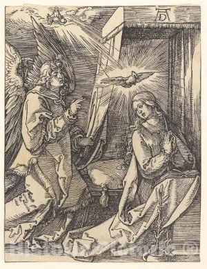 Historic Pictoric Art Print : Albrecht Dürer - The Annunciation, from The Small Passion 1 : Vintage Wall Décor : 08in x 10in