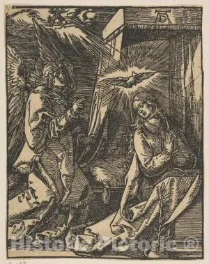 Historic Pictoric Art Print : Albrecht Dürer - The Annunciation, from The Small Passion, Copy : Vintage Wall Décor : 08in x 10in