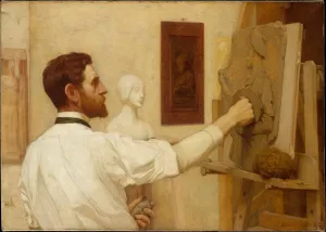 Historic Pictoric Art Print : Kenyon Cox - Augustus Saint-Gaudens : Vintage Wall Décor : 24in x 16in