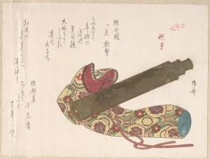 Historic Pictoric Art Print : Ry?ry?kyo Shinsai - Telescope with Its Bag - Japan : Vintage Wall Décor : 32in x 24in