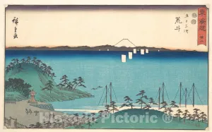 Historic Pictoric Art Print : Utagawa Hiroshige - Arai - Japan v.1 : Vintage Wall Décor : 36in x 24in