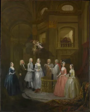 Historic Pictoric Art Print : William Hogarth - The Wedding of Stephen Beckingham and Mary Cox : Vintage Wall Décor : 16in x 20in