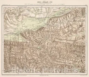 Historic Pictoric Map : Blatt Hsi - NGAN - Fu. Tafel 21, 1885, Vintage Wall Decor : 24in x 20in