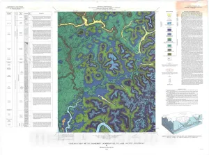 Historic Pictoric Map : Geologic map of The Somerset Quadrangle, Pulaski County, Kentucky, 1974 Cartography Wall Art : 30in x 24in