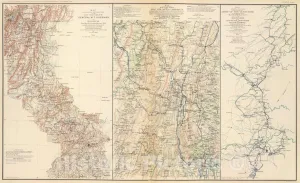 Historic Pictoric Map : Georgia, Atlanta Campaign 1st epoch., 1895, Vintage Wall Art : 44in x 27in