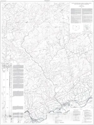 Historic Pictoric Map : Surface Structure map of Parts of Lycoming, Clinton, Tioga, and Potter Counties, Pennsylvania, 1967 Cartography Wall Art : 24in x 30in