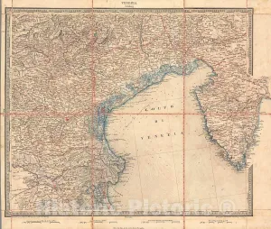 Historic Pictoric Map : Venezia, 1850, Vintage Wall Decor : 24in x 20in