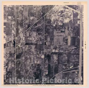 Historic Pictoric Map : Yorkville T3 N14, R21 E23 1970, [Aerial Photographs of Southeastern Wisconsin], Antique Vintage Reproduction : 44in x 44in