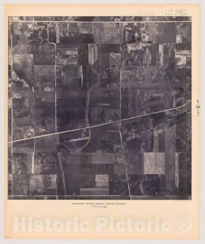 Historic Pictoric Map : Yorkville T3 N16, R21 E21 1963, [Aerial Photographs of Southeastern Wisconsin], Antique Vintage Reproduction : 44in x 53in