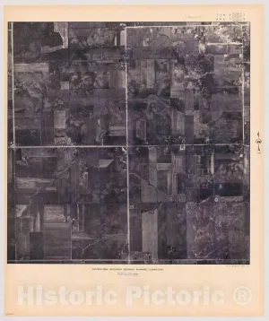 Historic Pictoric Map : Yorkville T3 N6, R21 E7 1963, [Aerial Photographs of Southeastern Wisconsin], Antique Vintage Reproduction : 44in x 53in