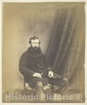 Historic Pictoric Photo : Colonel Simmons, Attache to Omar Pacha, The Crimea, Roger Fenton, c 1968, Vintage Wall Decor : 08in x 10in